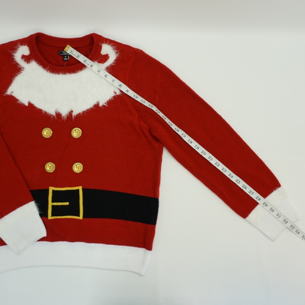 Lisa Santa Suit Outfit Christmas Pullover Sweater - Picture 5 of 6